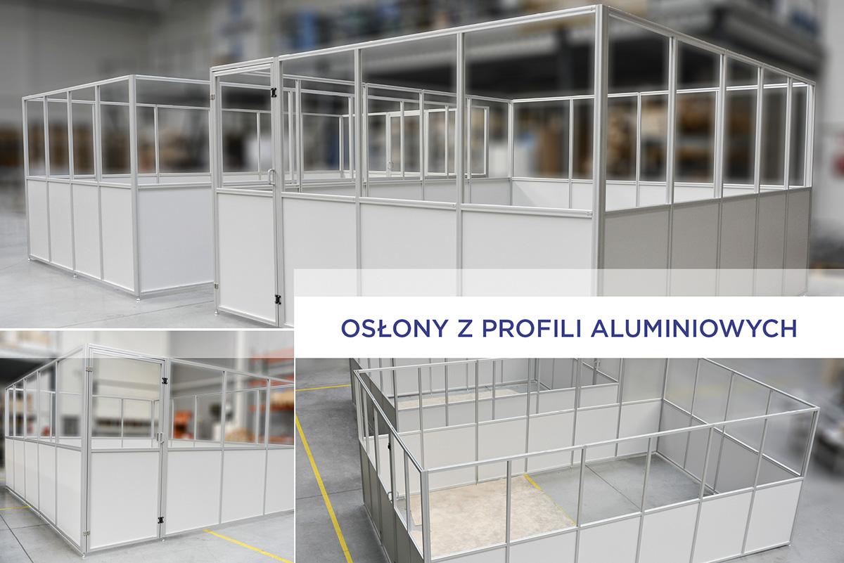 Osłony z profili aluminiowych
